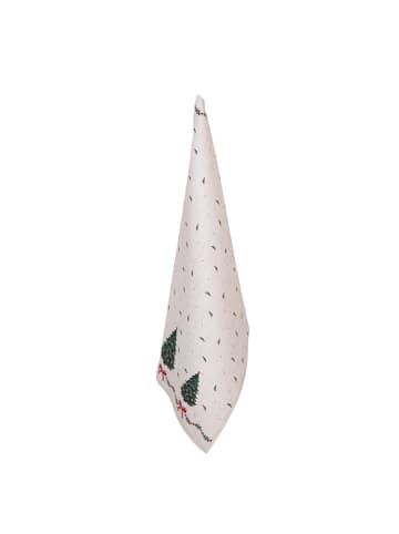 Clayre & Eef Theedoek beige/groen - (L)70 x (B)50 cm