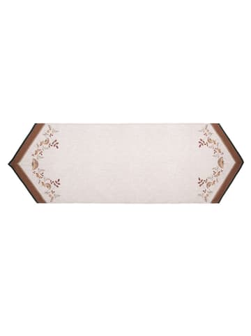 Clayre & Eef Tischläufer in Beige/ Hellbraun - (L)160 x (B)50 cm