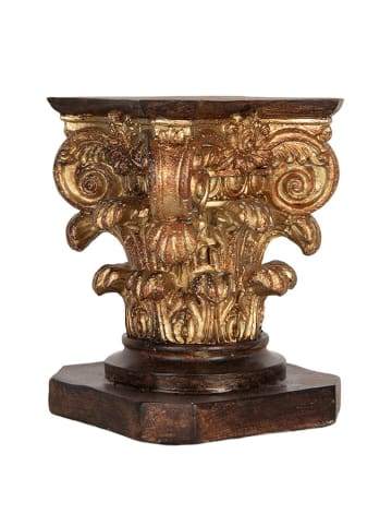Clayre & Eef Sockel in Braun/ Gold - (B)12 x (H)16 cm