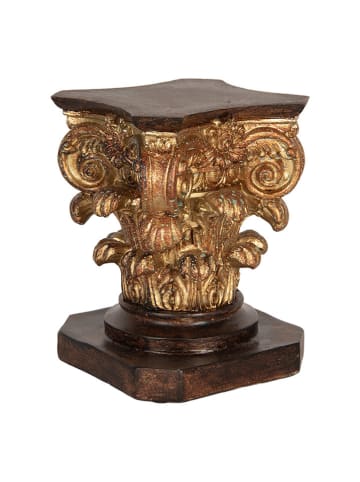 Clayre & Eef Sockel in Braun/ Gold - (B)12 x (H)16 cm