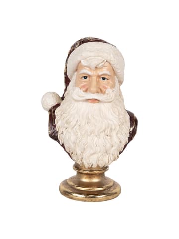 Clayre & Eef Deco-object "Kerstman" wit/rood - (B)17 x (H)27 x (D)15 cm