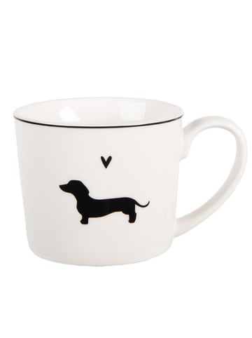 Clayre & Eef Kop wit/zwart - 275 ml