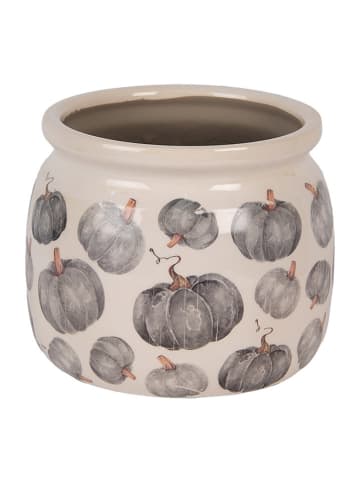 Clayre & Eef Blumentopf in Beige/ Grau - (H)13 x Ø 16 cm