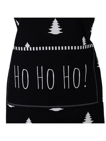 Clayre & Eef Schürze in Schwarz/ Weiß - (L)85 x (B)70 cm