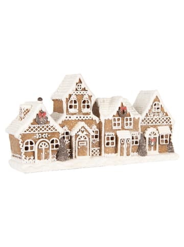 Clayre & Eef Dekoracja w kolorze jasnobrązowo-białym - 25 x 13 x 6 cm