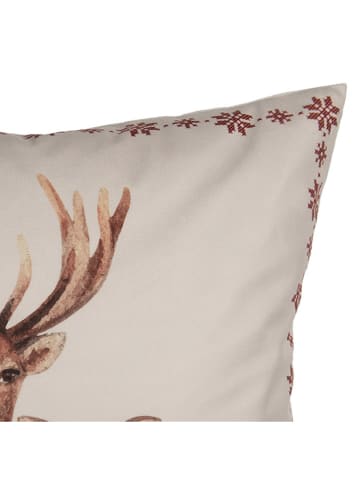 Clayre & Eef Kussenhoes beige/bruin - (L)45 x (B)45 cm