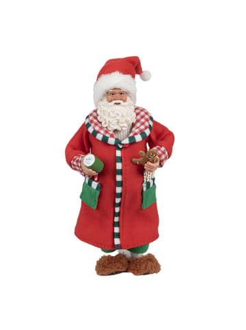 Clayre & Eef Dekofigur "Weihnachtsmann" in Rot/ Weiß - (B)15 x (H)28 x (T)9 cm