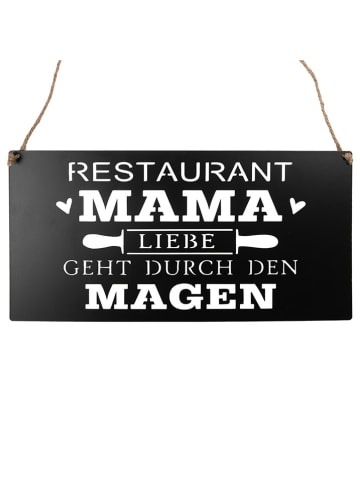Clayre & Eef Tekstbord zwart - (B)40 x (H)20 cm