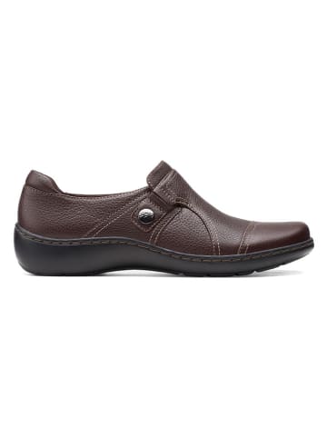 Clarks Leder-Slipper "Cora Poppy" in Braun