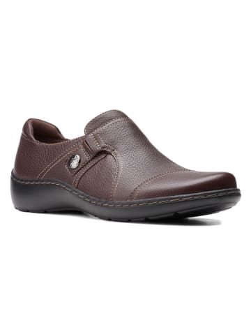 Clarks Leder-Slipper "Cora Poppy" in Braun
