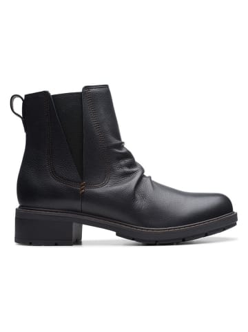 Clarks Leder-Boots "Hearth Rose" in Schwarz