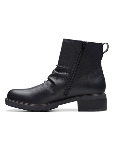 Clarks Leder-Boots "Hearth Rose" in Schwarz