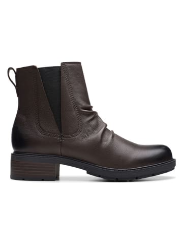 Clarks Leder-Boots "Hearth Rose" in Braun