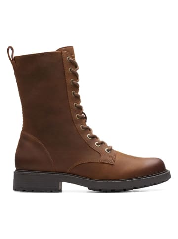 Clarks Skórzane botki "Orinoco 2" w kolorze jasnobrązowym