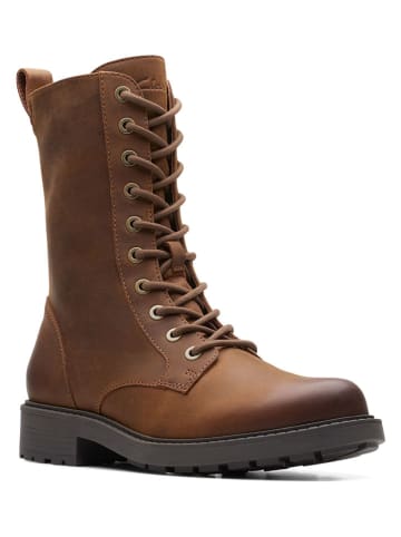 Clarks Skórzane botki "Orinoco 2" w kolorze jasnobrązowym
