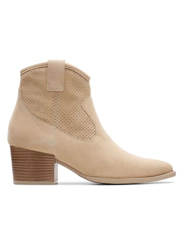 Clarks Leder-Stiefeletten "Elder Rae" in Beige