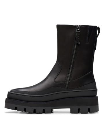 Clarks Leder-Boots "Orianna 2 Rise" in Schwarz