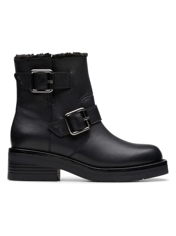 Clarks Skórzane botki "Rebelle" w kolorze czarnym