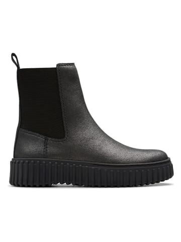 Clarks Leder-Chelsea-Boots "Torhill Maple" in Schwarz
