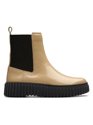 Clarks Leder-Chelsea-Boots "Torhill Maple" in Beige