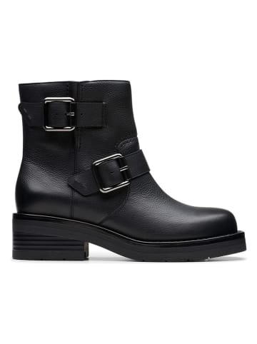 Clarks Skórzane botki "Rebelle" w kolorze czarnym