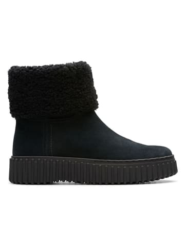 Clarks Leder-Boots "Torhill Turn" in Schwarz