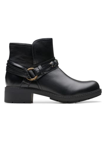 Clarks Leder-Boots "Hearth Kaylie" in Schwarz