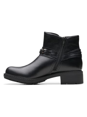 Clarks Leder-Boots "Hearth Kaylie" in Schwarz