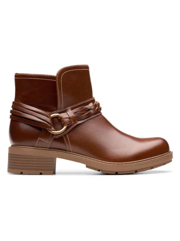 Clarks Leder-Boots "Hearth Kaylie" in Hellbraun