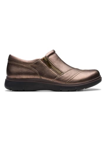 Clarks Skórzane slippersy "Certina Pure" w kolorze brązowym