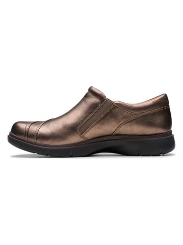 Clarks Skórzane slippersy "Certina Pure" w kolorze brązowym