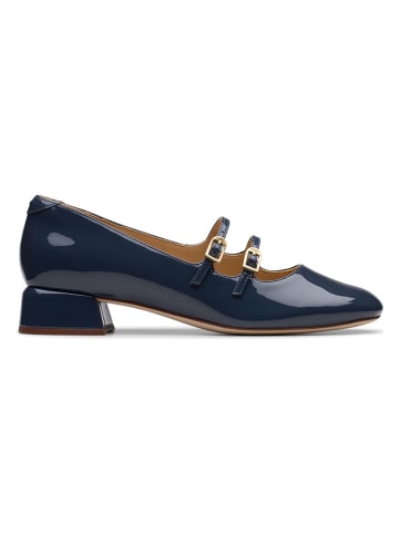 Clarks Leder-Pumps "Daiss 30 Shine" in Dunkelblau