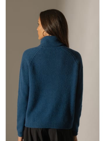 Perfect Cashmere Kasjmieren coltrui "Maneses" blauw