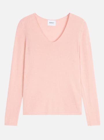 Perfect Cashmere Kaszmirowy sweter "Shannon" w kolorze jasnoróżowym