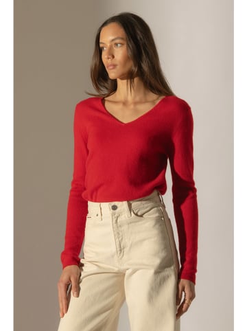 Perfect Cashmere Kaszmirowy sweter "Shannon" w kolorze czerwonym