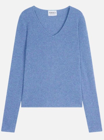 Perfect Cashmere Kaszmirowy sweter "Shannon" w kolorze błękitnym