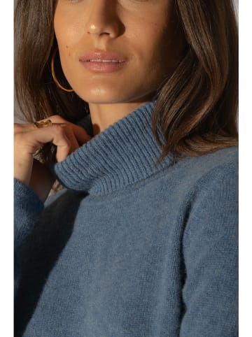 Perfect Cashmere Kaschmir-Rollkragenpullover "Willow" in Blaugrau