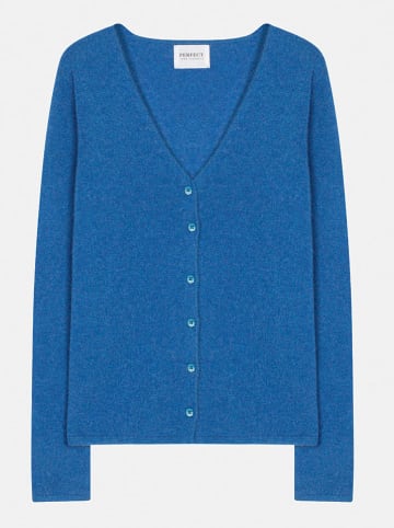 Perfect Cashmere Kaszmirowy kardigan "Paige" w kolorze niebieskim