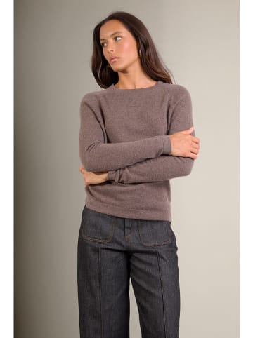 Perfect Cashmere Kaszmirowy sweter "Whitney" w kolorze szarobrązowym