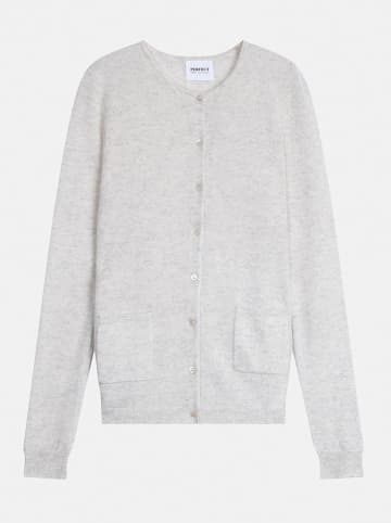 Perfect Cashmere Kasjmieren vest "Amy" lichtgrijs