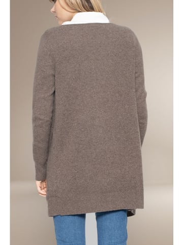 Perfect Cashmere Kasjmieren vest "Abigail" taupe