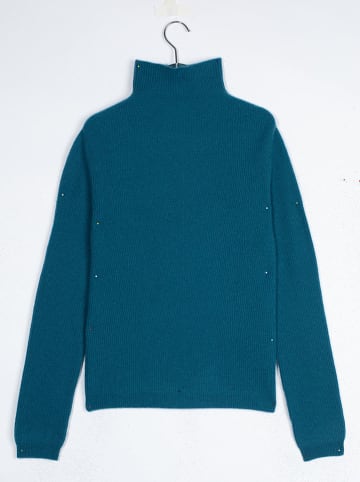 Perfect Cashmere Kasjmieren trui "Ruby" petrol