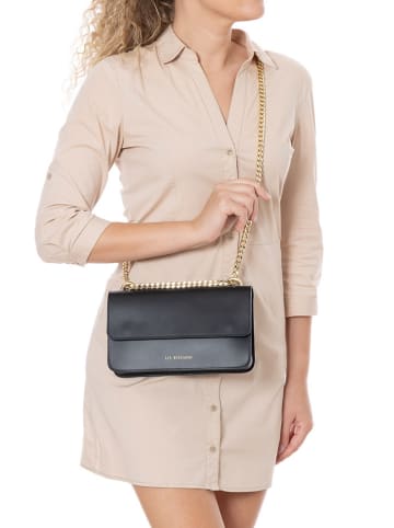 Lia Biassoni Leren schoudertas zwart - (B)24 x (H)15 x (D)4 cm