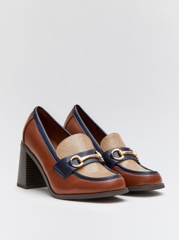 Bellucci Pumps in Braun/ Dunkelblau