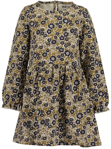 Blue Seven Kleid in Beige/ Dunkelblau