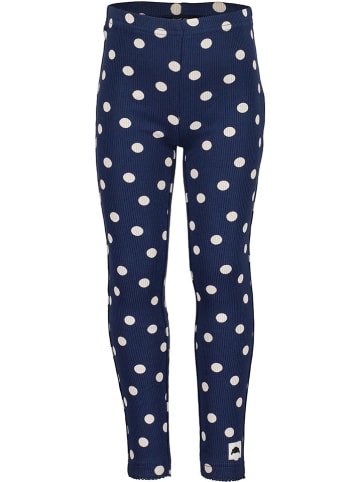 Blue Seven Legginsy w kolorze biało-granatowym