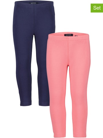 Blue Seven 2er-Set: Leggings in Dunkelblau/ Pink