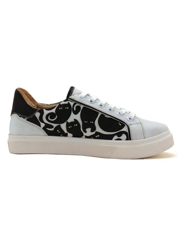 Goby Sneakersy w kolorze biało-czarnym