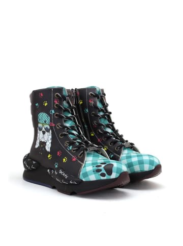 Goby Boots zwart/turquoise