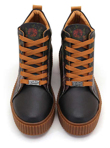 Goby Sneakersy w kolorze granatowym ze wzorem